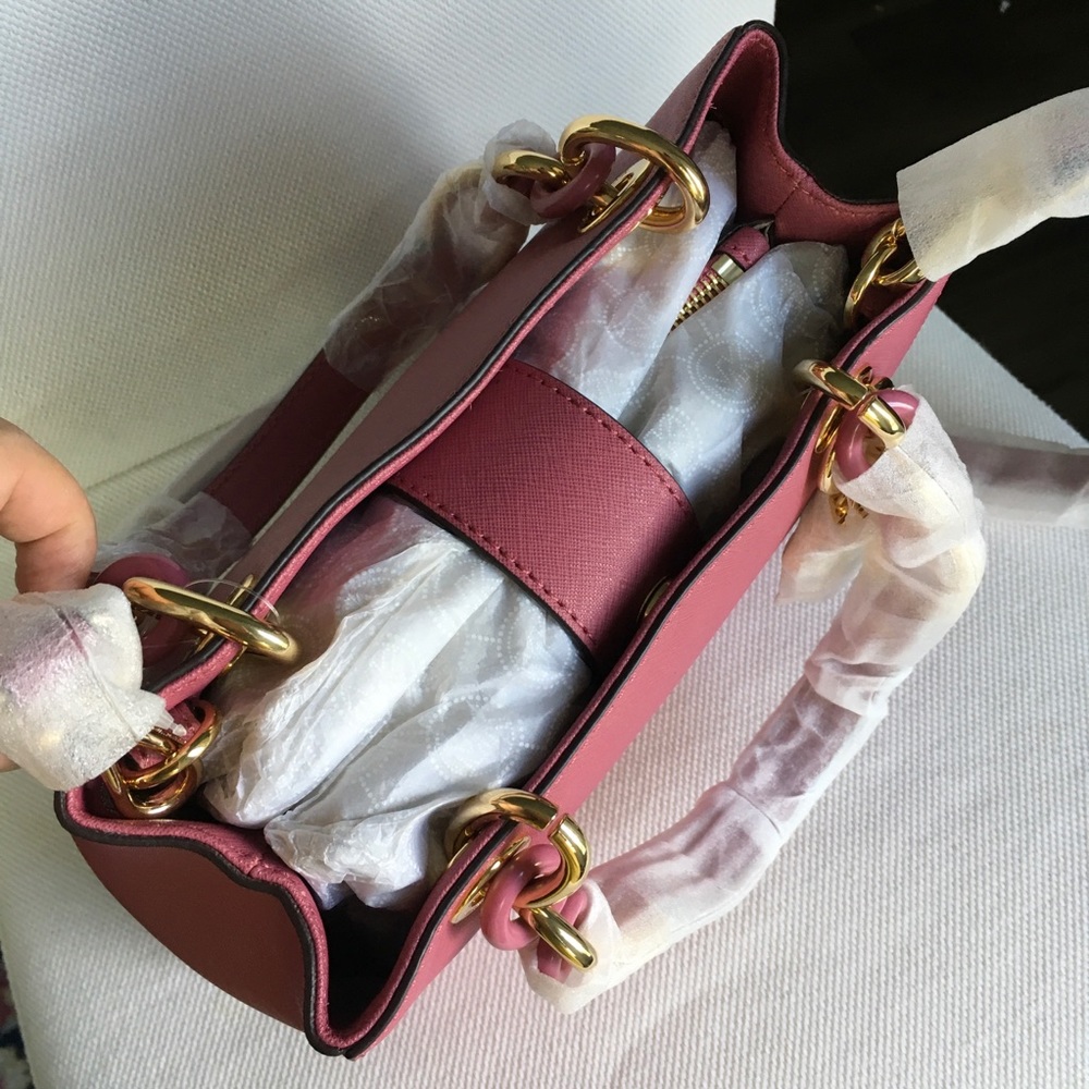 NWT Michael Kors Small Cynthia Satchel Tulip - Picture 3 of 15